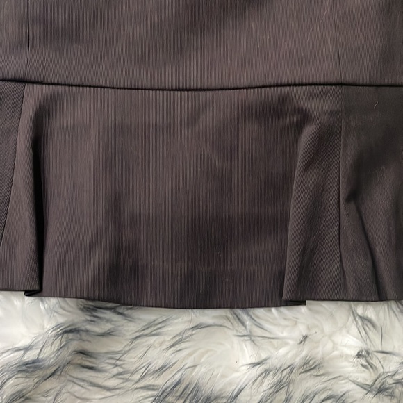Brown RW & Co. Sarah Pencil Skirt with Ruffle - Picture 3 of 8